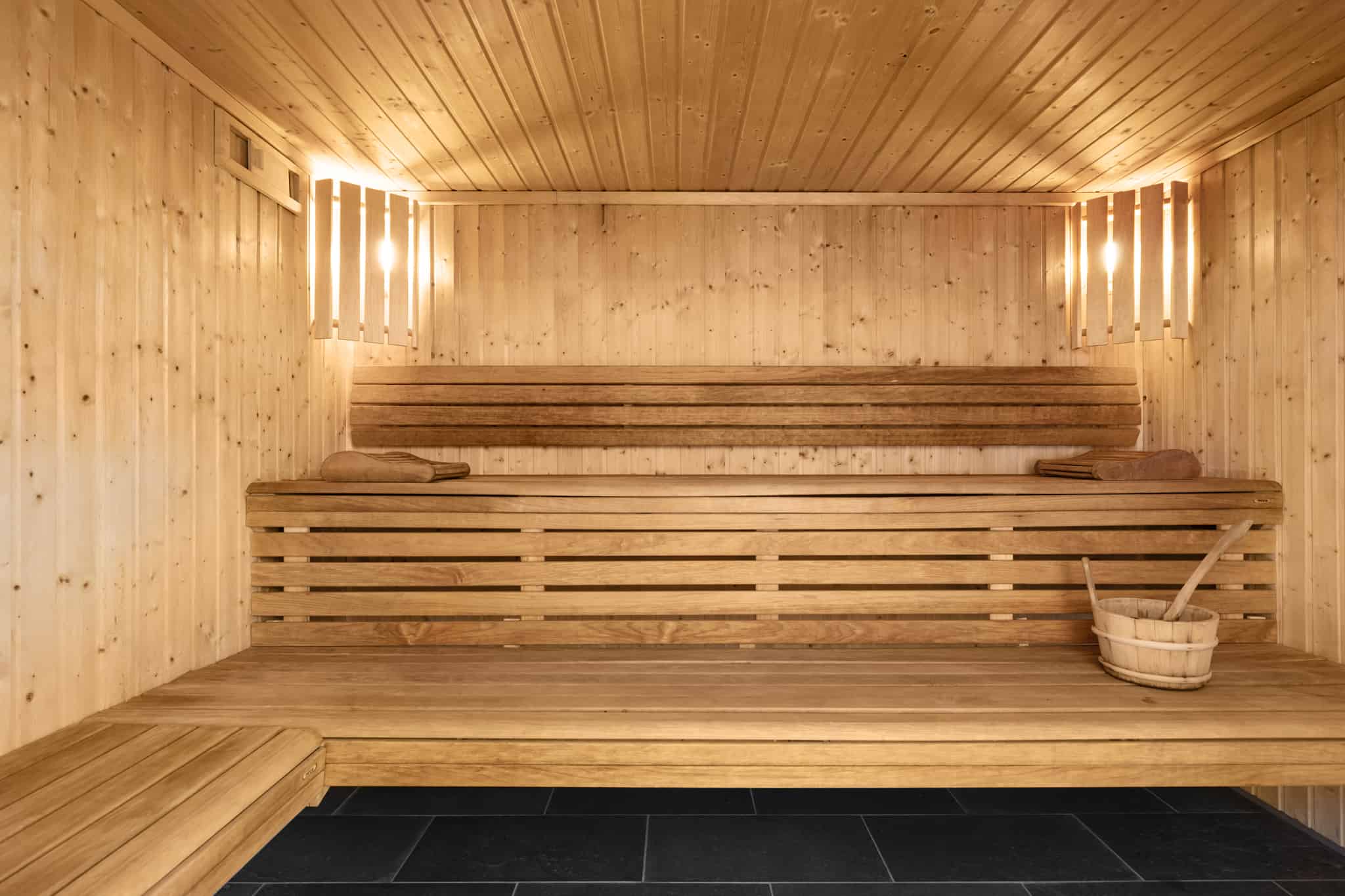 Sauna du spa des Balcons de La Rosière